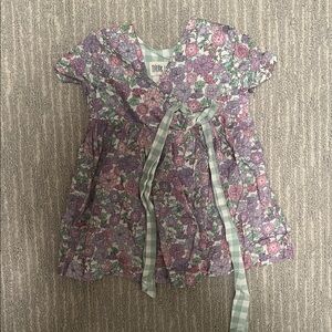 Thimble Baby Girl Purple and Green Floral dress 6-12M Spring Summer Outfit